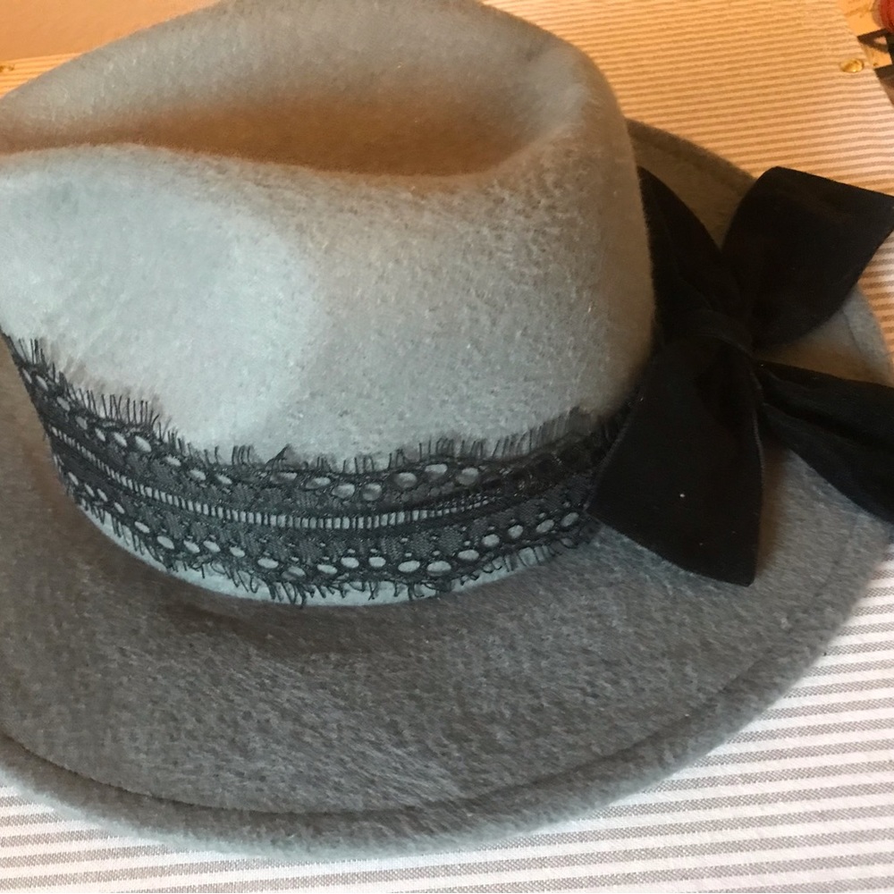 Retro Fedora Hat Grey OS adjustable upcycled